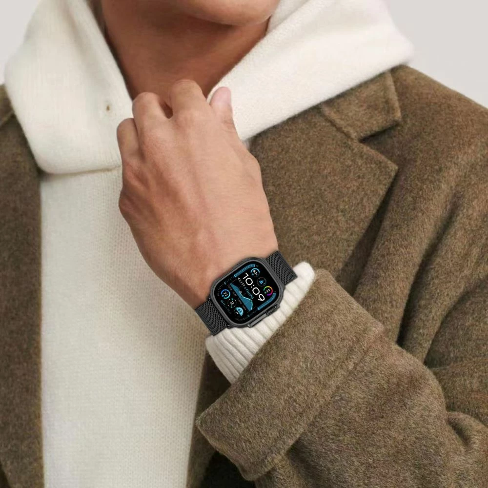 Pašček za pametno uro Tech-Protect Milano za Apple Watch 6/7/8/9/10/SE/Ultra 1/2, 44/45/46/49 mm, titanski