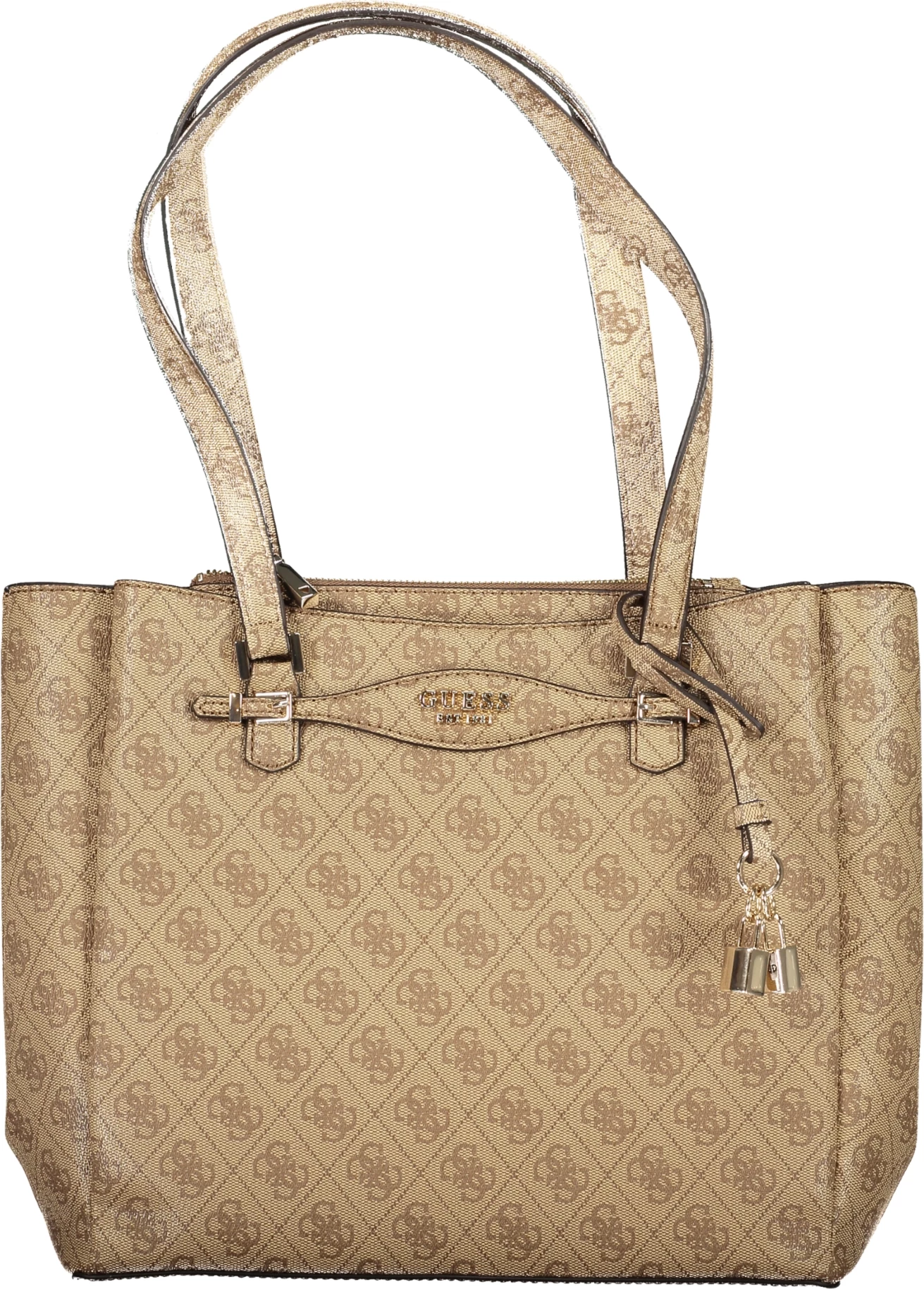 Torba za ženske GUESS JEANS Katya, bež