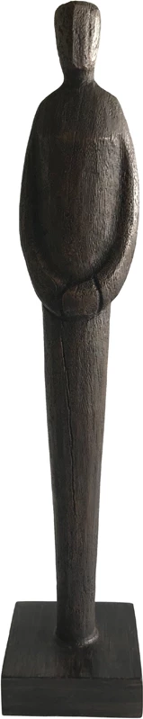 Dekorativna figura človeka, polirezina, rjava, 10x10x46 cm