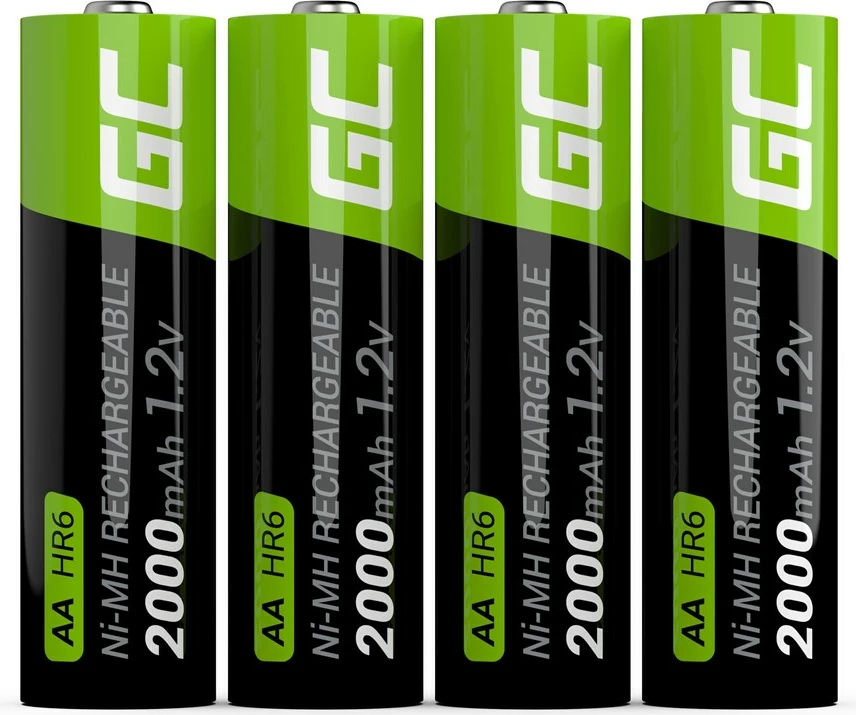 Polnilna baterija AA Green Cell GR02, 2000 mAh, črna