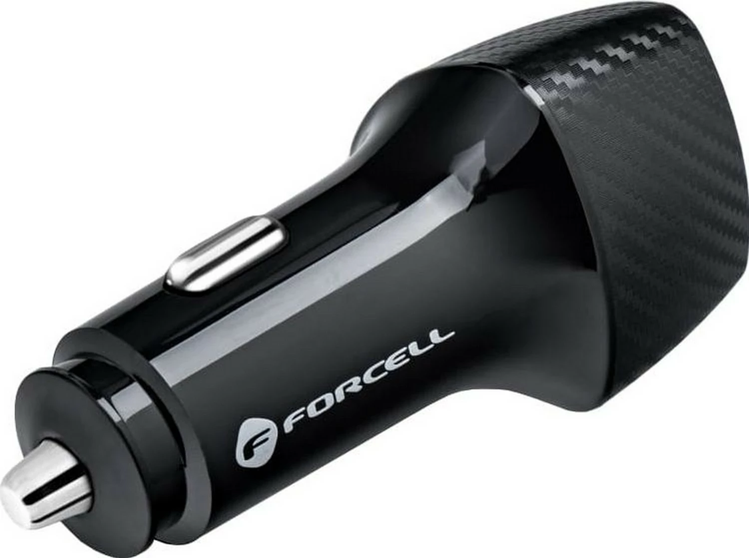 Avtopolnilec USB Type-C, 20W, črn, Forcell F-Energy Carbon CC50-1C