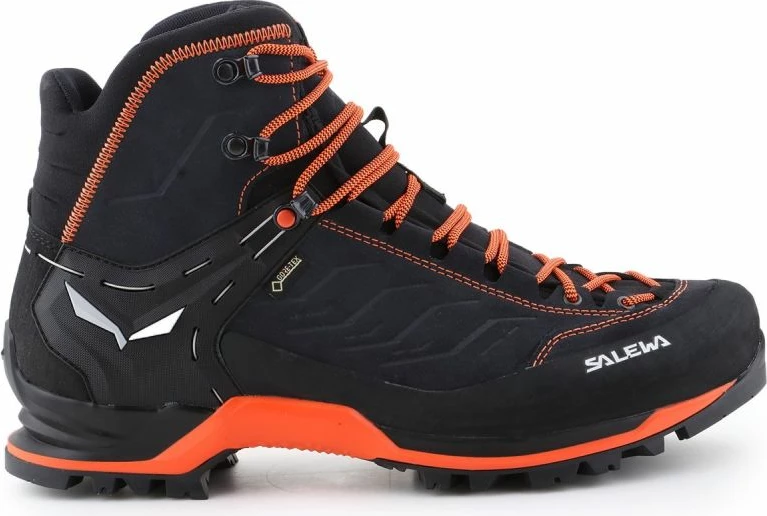 Gorske tekaške čevlje Salewa Mtn Trainer GTX MID, črno-oranžni