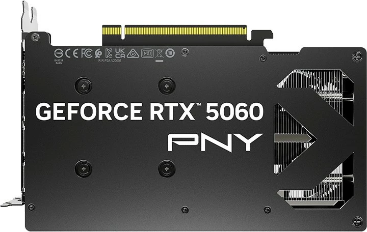 Grafična kartica PNY GeForce RTX 5060 OC, 8 GB DDR7, PCIe x8, 2 ventilatorja, črna