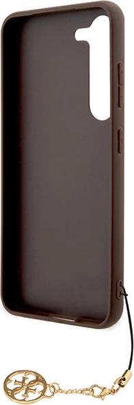Ovitek za telefon 4G Charms za Samsung Galaxy S23, Guess GUHCS23SGF4GBR, rjav