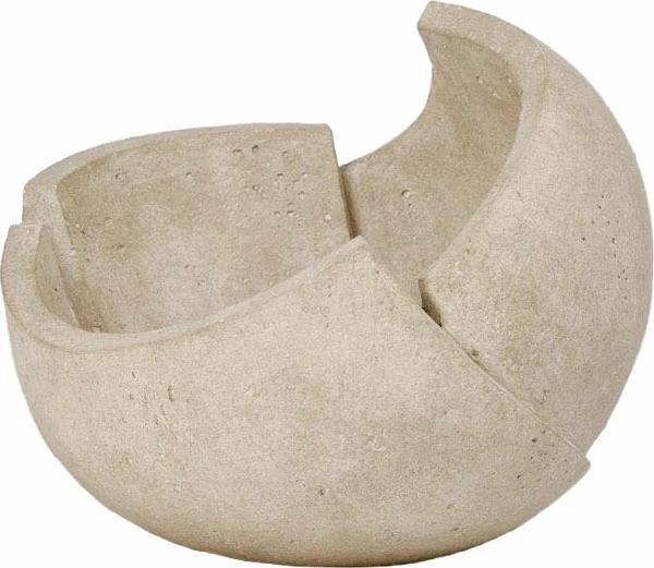 Dekorativna posoda ORB, smola, bež, 29,7x29,7x24 cm