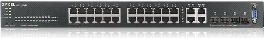 Profesionalni stikalo Zyxel GS2220-28 M RM, 24+4 vrat, rackmount, gigabit, črno