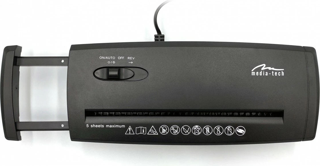 Univerzalni uničevalec dokumentov, Media-Tech MT215V3.0, 9.5 L, črn