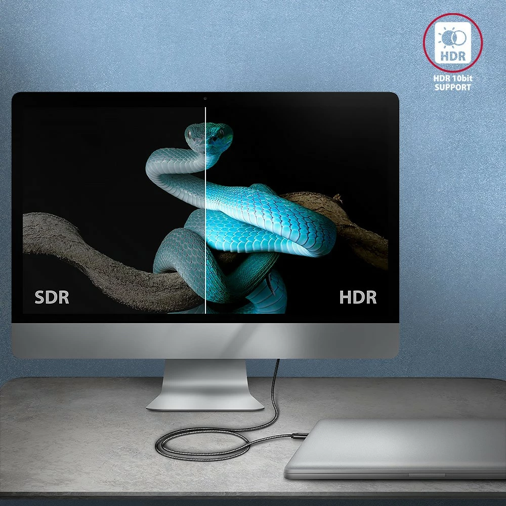 USB-C na USB-C kabel AXAGON BUCM4X-CM10AB, 1 m, USB4 Gen 3x2, 240W, 8K, črn