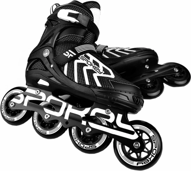 Rolerji za otroke Spokey Khan, črno-beli