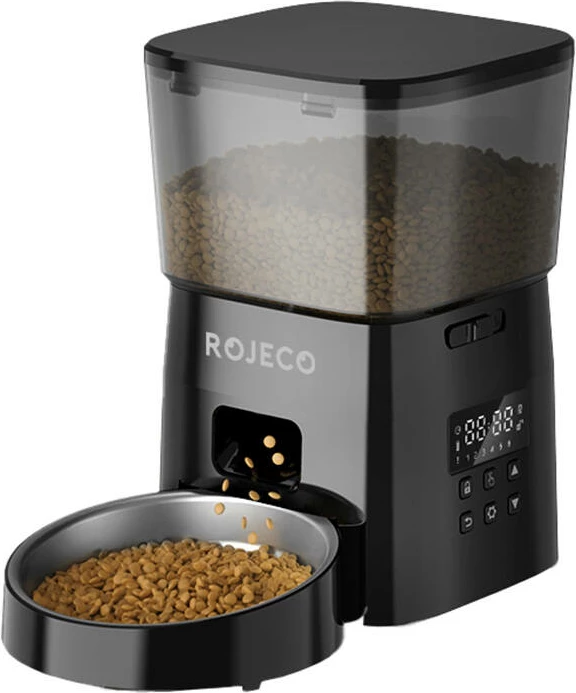 Samodejni hranilnik hrane za hišne ljubljenčke Rojeco RWSQ-02, 2L, črn