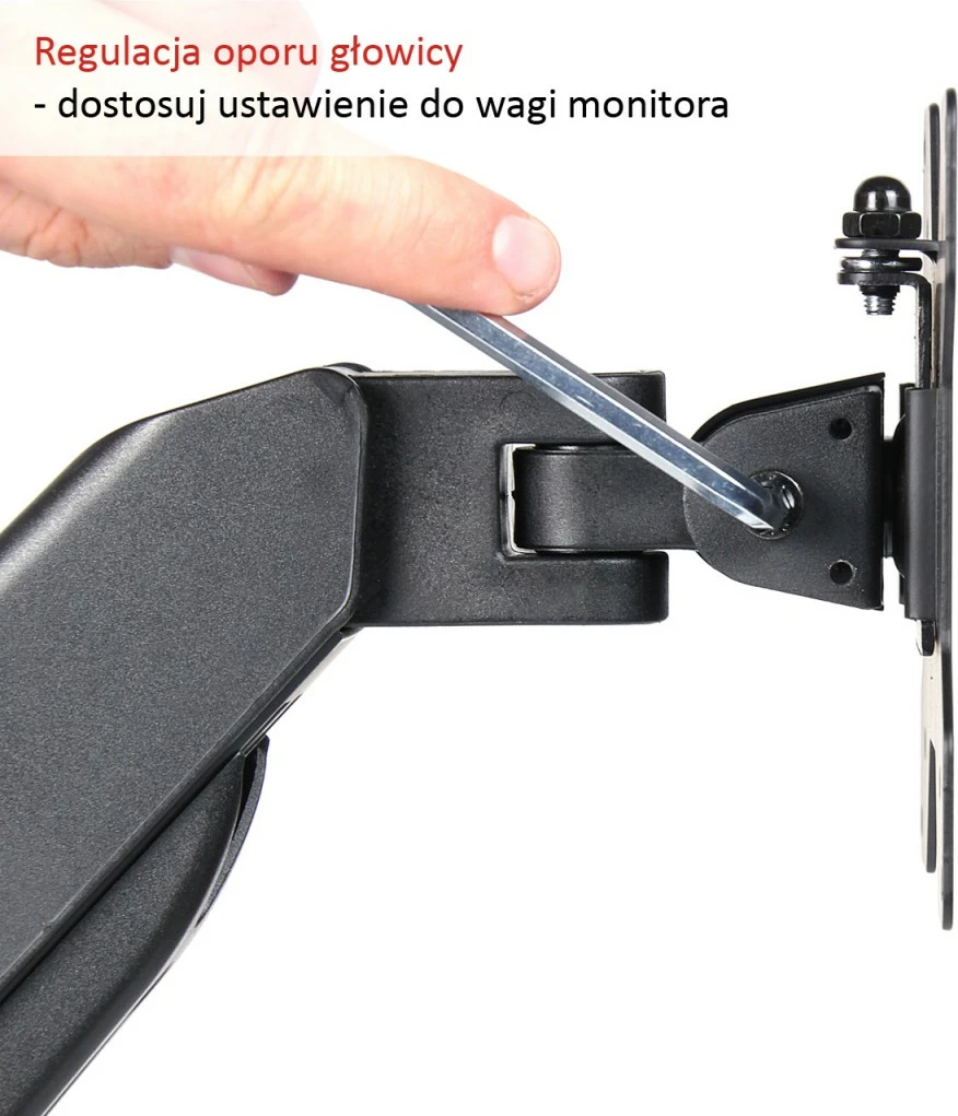 Namizno stojalo za monitor, ART RAMART L-11GD, za 13–27 palcev, črno