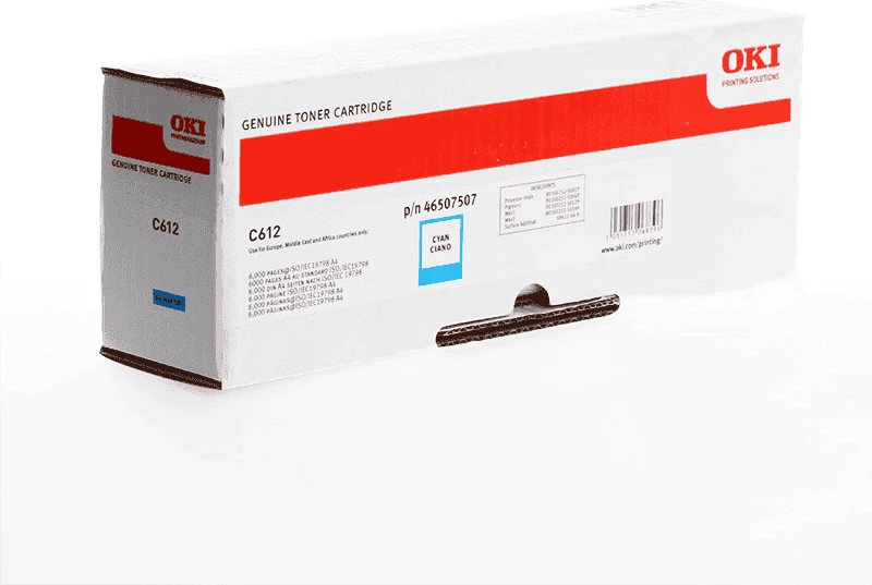 Toner kartuša za OKI C612 46507507, približno 6000 strani, cijan