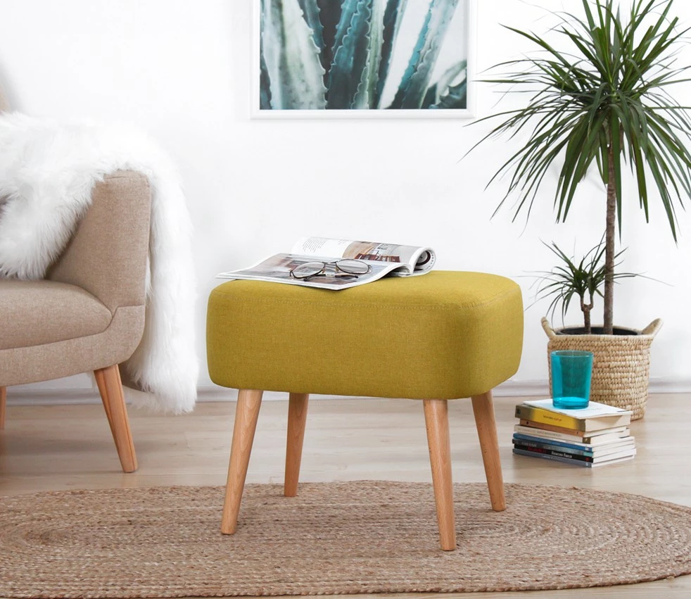 Tabure boho Atelier del Sofa Parrot, rumena