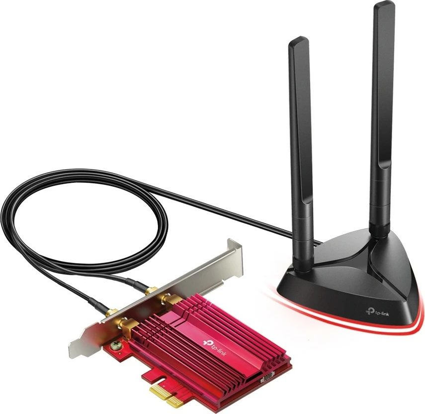 Kartica omrežja TP-Link Archer TX3000E, WLAN/Bluetooth, 2402 Mbit/s, črno/rdeča