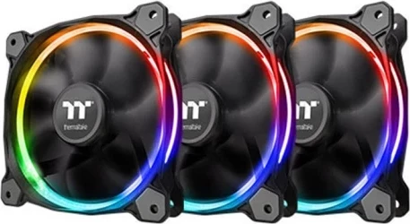 RGB LED ventilatorji Thermaltake Riing 12 Sync Edition 120 mm, 3 kos, črni
