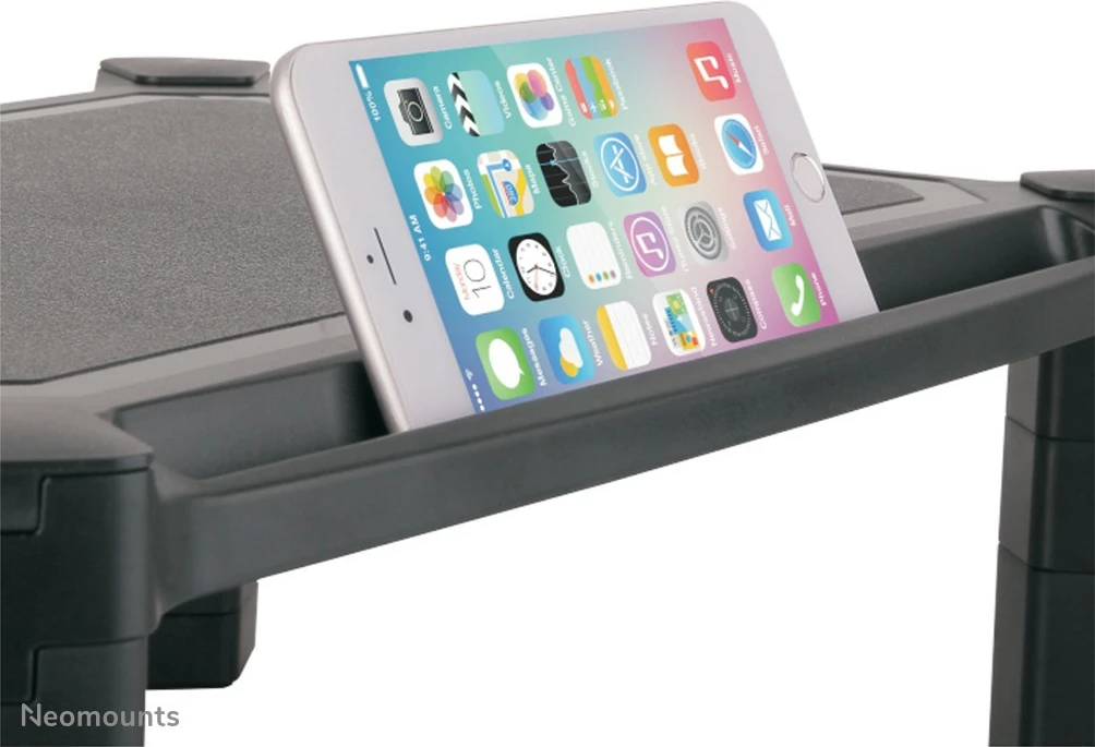 Riser za monitor in prenosnik Neomounts, prostostoječi, 10 kg, 25,4 cm (10"), 81,3 cm (32"), nastavljiva višina, črn