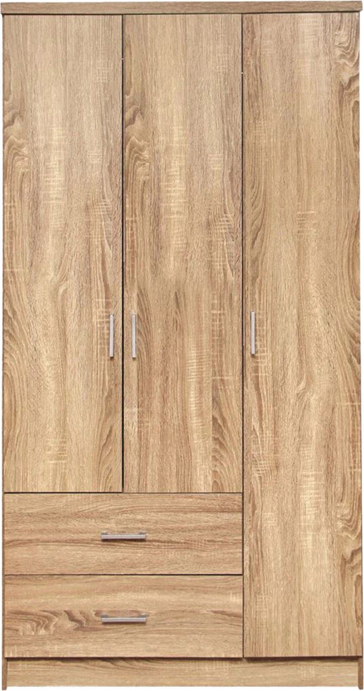 Garderobna omara 3 vrata z 2 predali FH340.02 Sonama 89x42,5x181