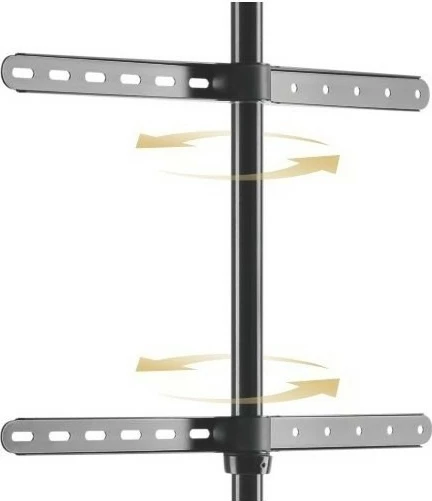 Stojalo za talno postavitev televizorja, Techly ICA-TR18SAM, 45–65 palcev, 32 kg, lesno/črno