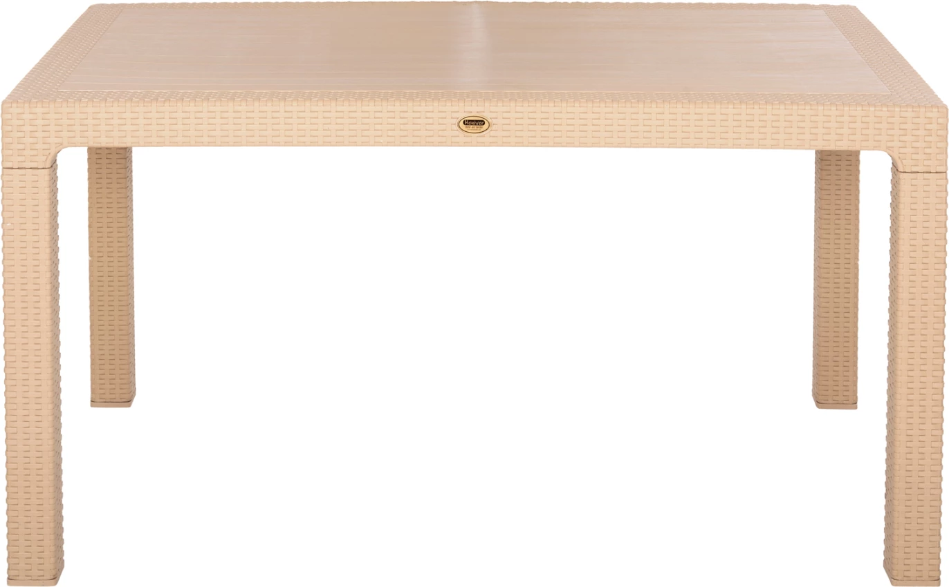Pravokotna miza iz polipropilena TODOR FH6147.04-kapučino z videzom protja 140x80x75Hcm