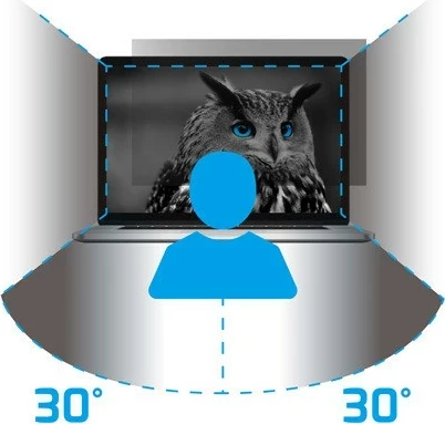 Zasebni filter za zaslon 17,3", 16:9, črn Natec Owl