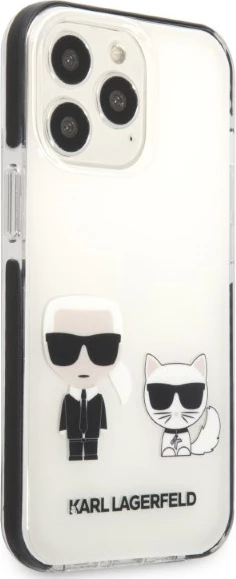 Trdi ovitek za iPhone 13/13 Pro Karl Lagerfeld KLHCP13LTPEKCW, bel