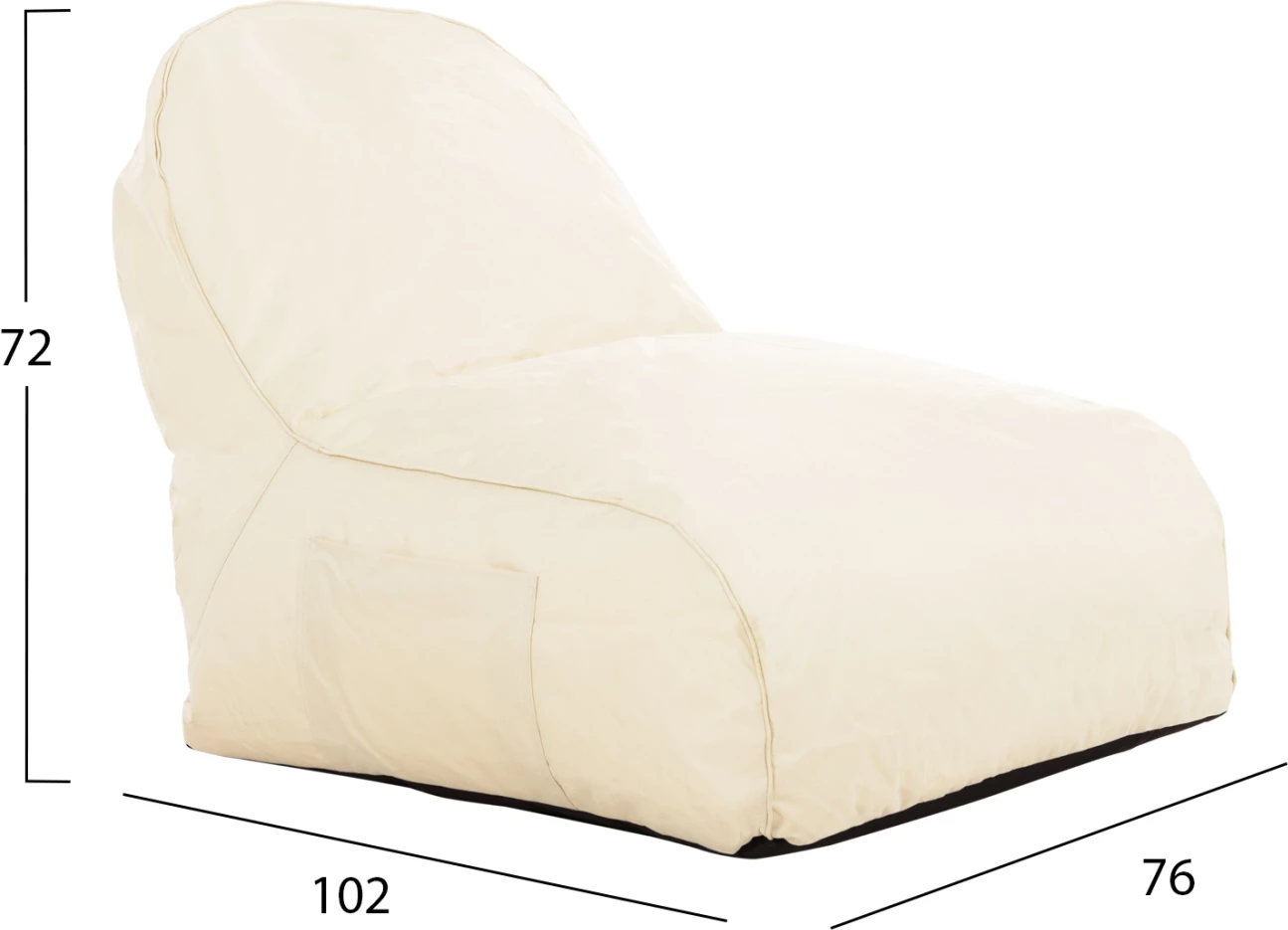 Zunanji puf Cloud FH5112.01, krem, 81x78x73 cm