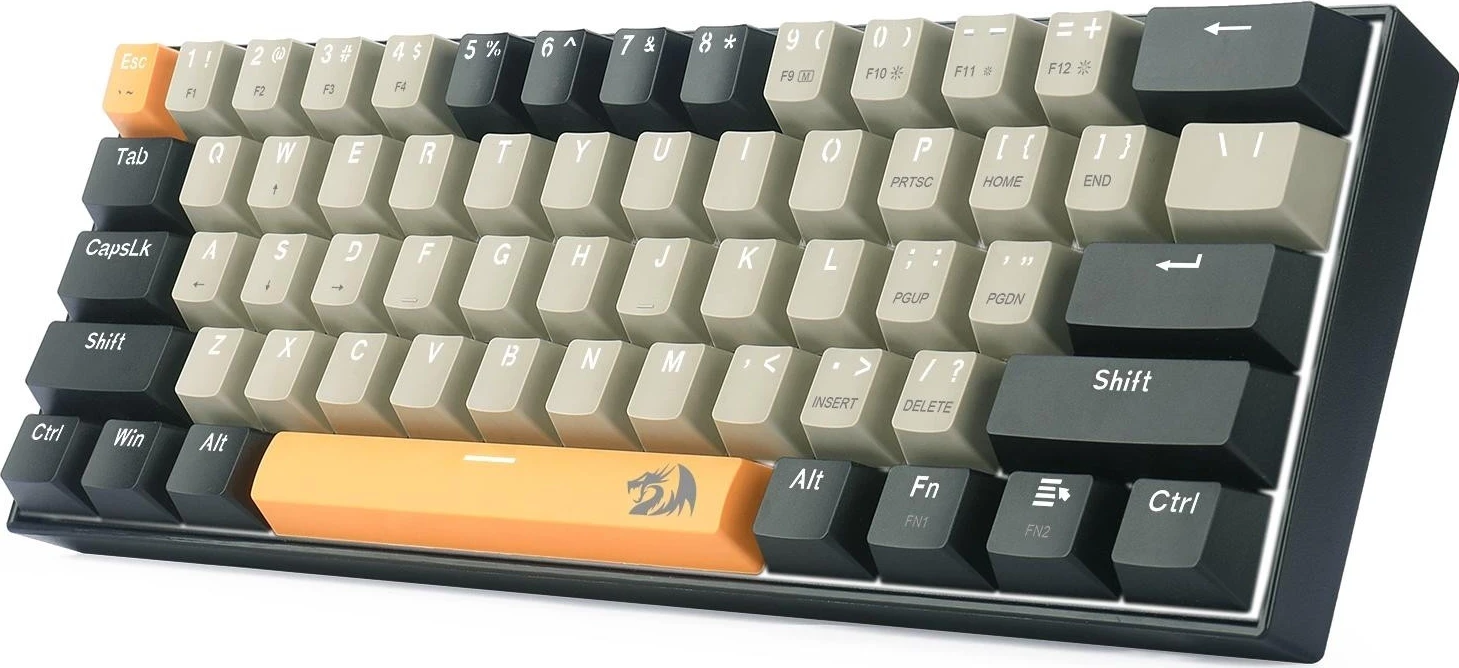 Kompaktna tipkovnica z žico Redragon K606 LAKSHMI, 61 tipk, rjava