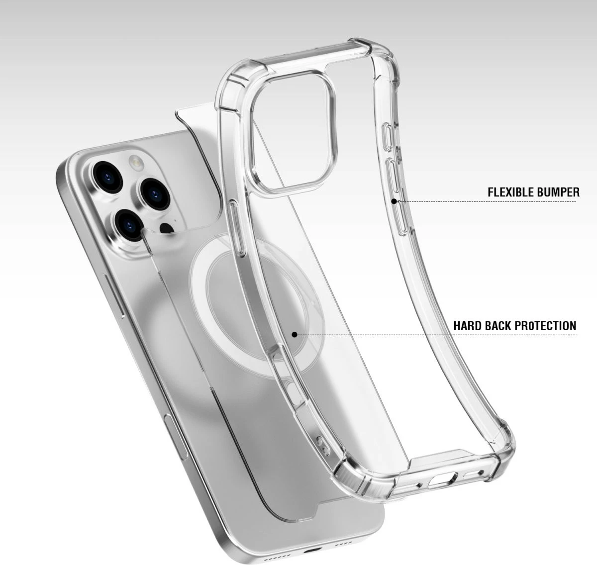 Prozoren zaščitni ovoj za Apple iPhone 16 Pro Max, 17.5 cm (6.9"), 4smarts 541184