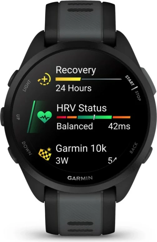 Pametna ura Garmin Forerunner 165, črna/siva