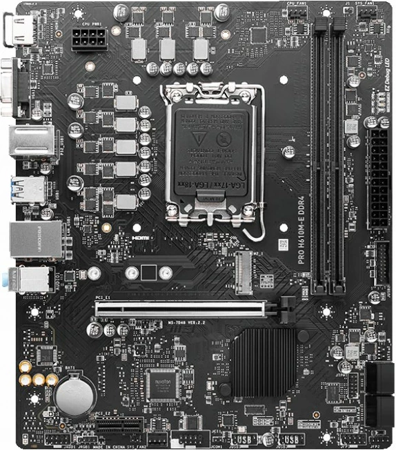 Plošča MSI PRO H610M-E DDR4, Intel H610, micro ATX, GA 1700