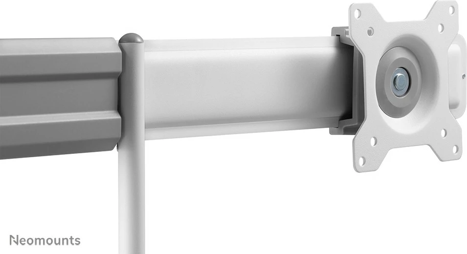 Nosilec za monitor za mizo Neomounts, s sponko/čepom, 8 kg, 43,2 cm (17"), 81,3 cm (32"), 100 x 100 mm, bel