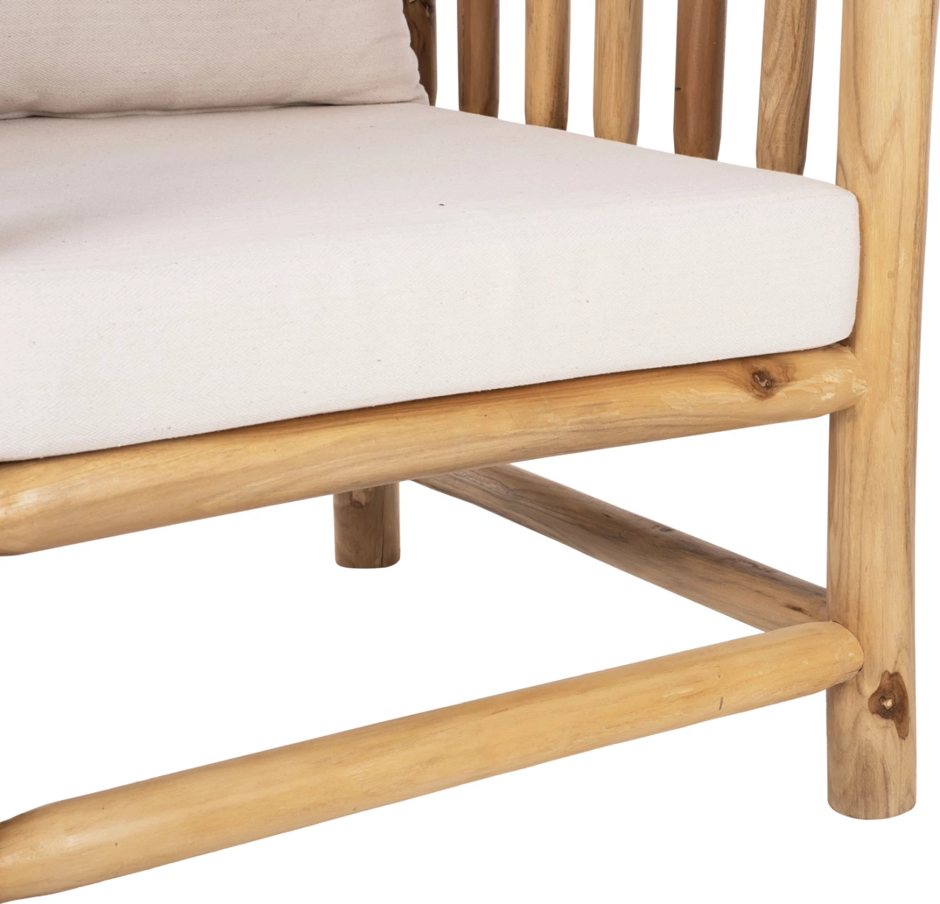 Komplet 4 kosov FH9340 masivni tik naravno-bela