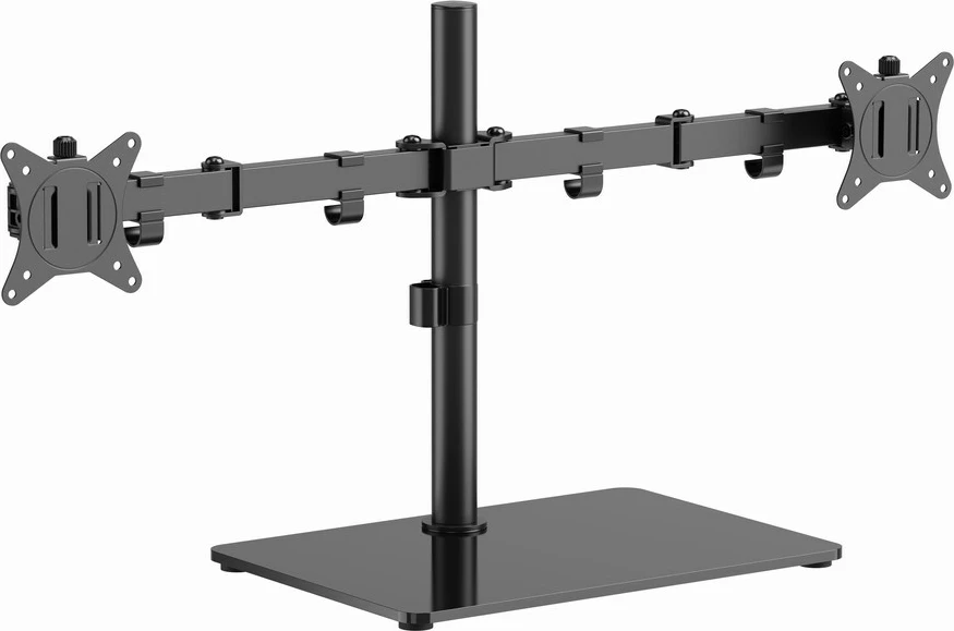 Nosilec za mizo za dva monitorja, 17–32", Gembird MS-D2ST-01, črn