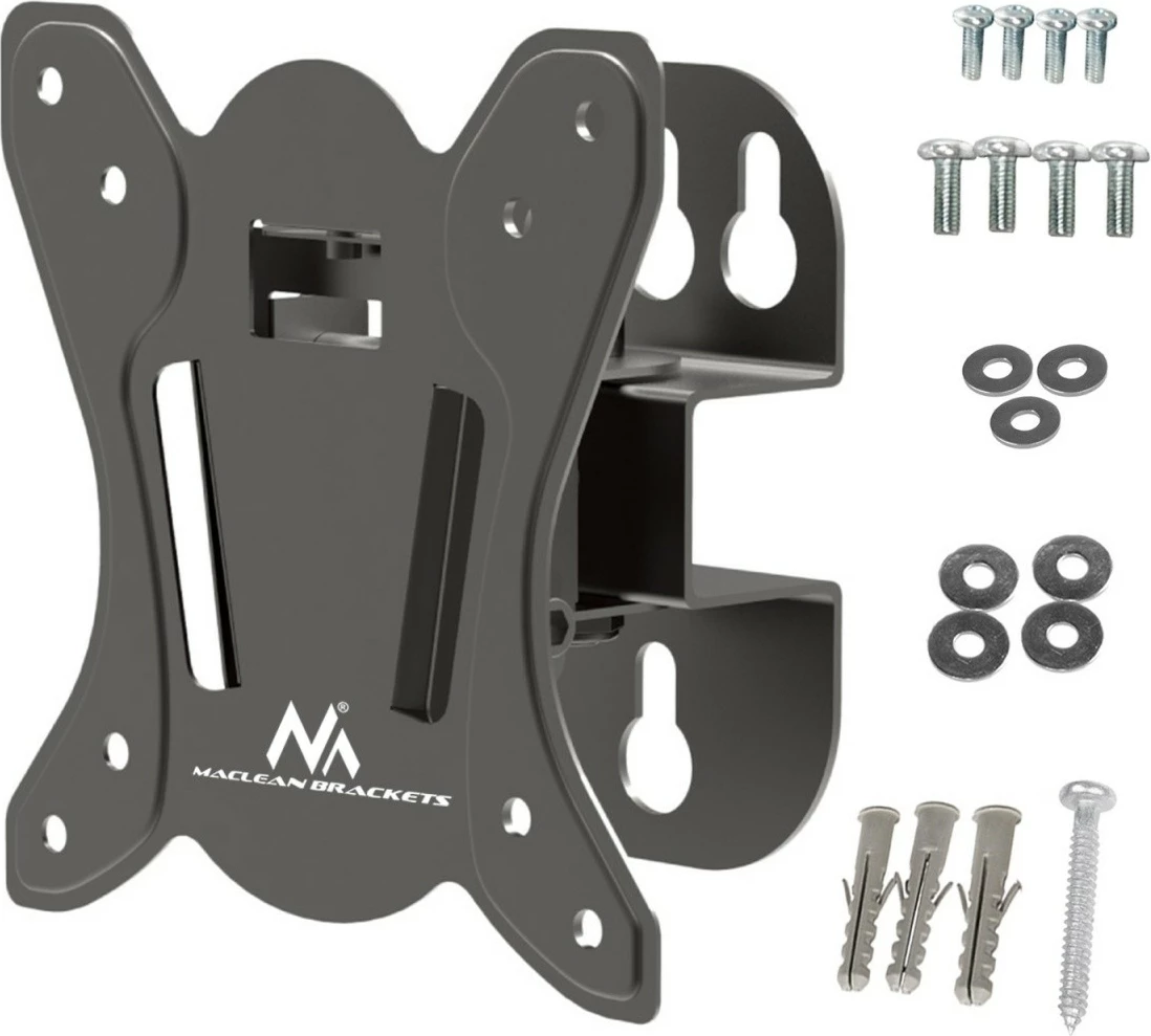 Stenski nosilec za TV/monitor 13-32 in, 30 kg Maclean MC-415, VESA 75x75/100x100, črn