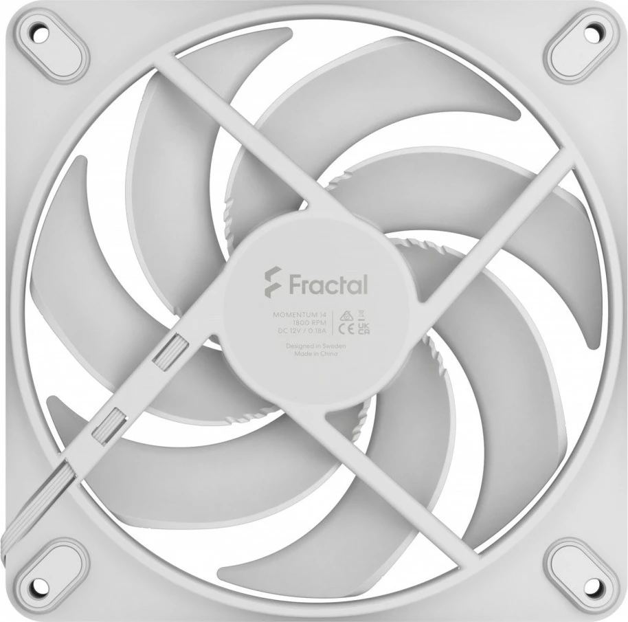 Ventilator 140 mm, bel — Fractal Design Momentum 14