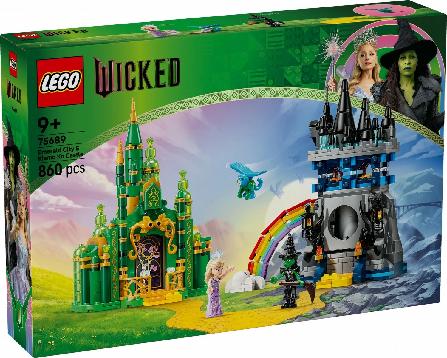 Set za gradnjo Emerald City in Kiamo Ko Castle Wicked Blocks 75689, 860 kosov, 9+