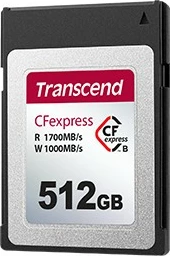 Kartica pomnilnika 512GB Transcend CFexpress 820, 1700 MB/s, 1000 MB/s, črna
