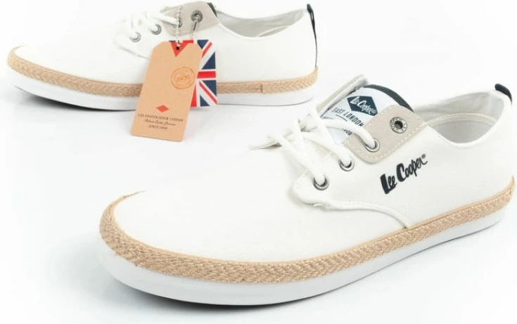 Kopalne čevlji Lee Cooper, moški, bele