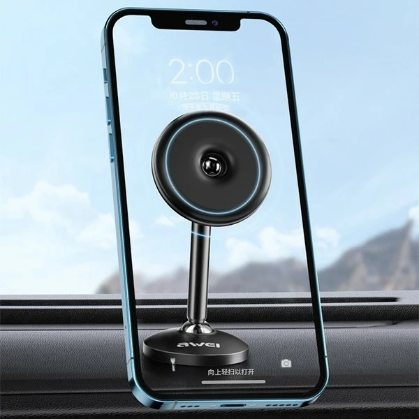 Magnetni nosilec za telefon, AWEI X22, za armaturno ploščo ali mizo, črn