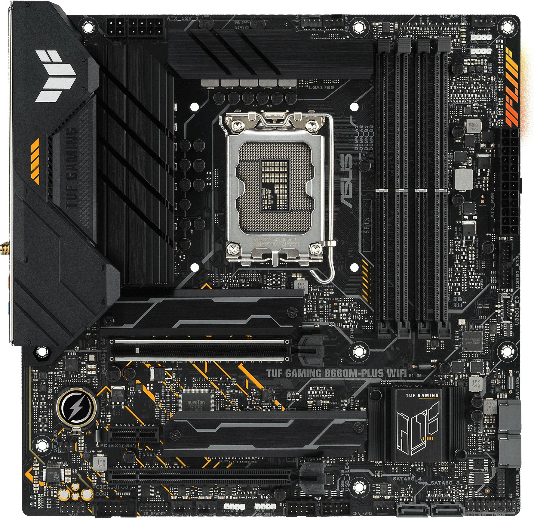 Plošča ASUS TUF GAMING B660M-PLUS WIFI, LGA 1700, DDR5, WiFi, micro ATX