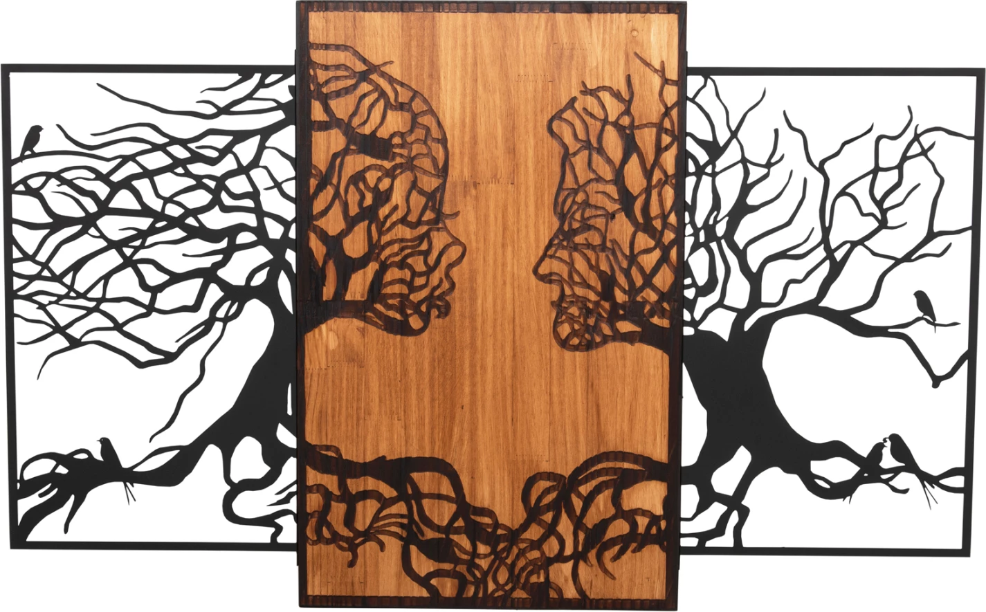 Stenska dekoracija iluzija FH4654 kovina-les 125.5x3(debelina)x79Hcm