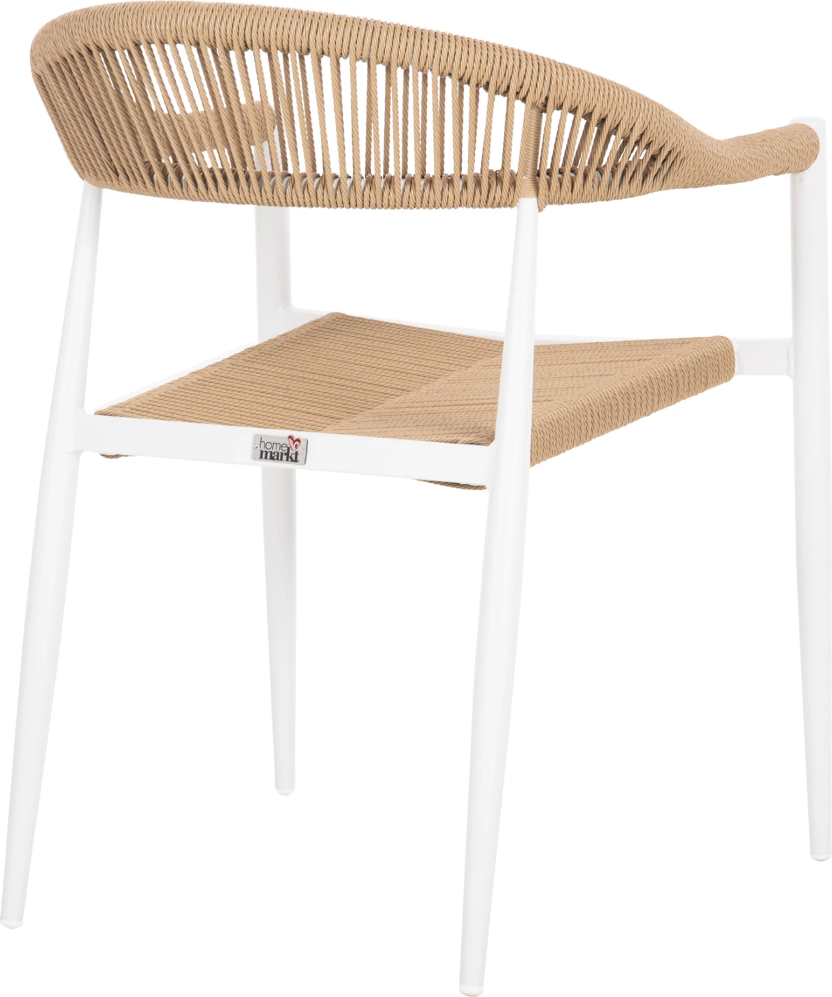 Aluminijasti naslanjač GRET FH5854.01 bel z bež PE ratanom 56x55.5x78H