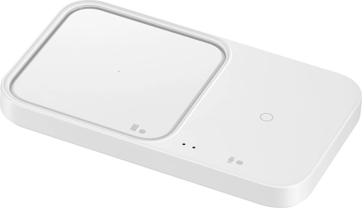Brezžični polnilec Duo, Samsung Wireless Charger Duo EP-P5400TWEGEU, 15 W, z USB-C kablom, bel, komplet