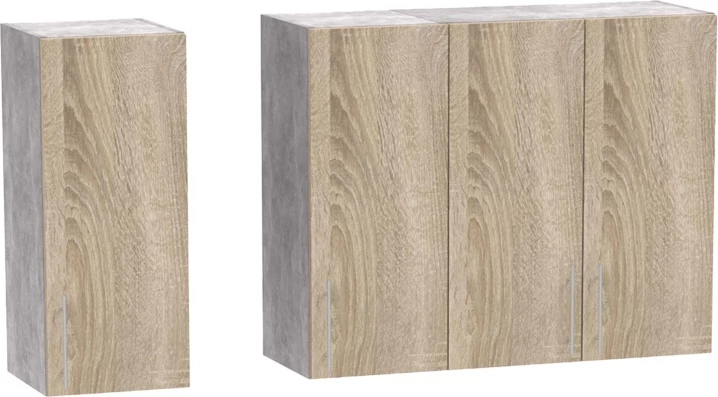 Kuhinjski set melamin Festa II, sonoma, 120x60x85 cm