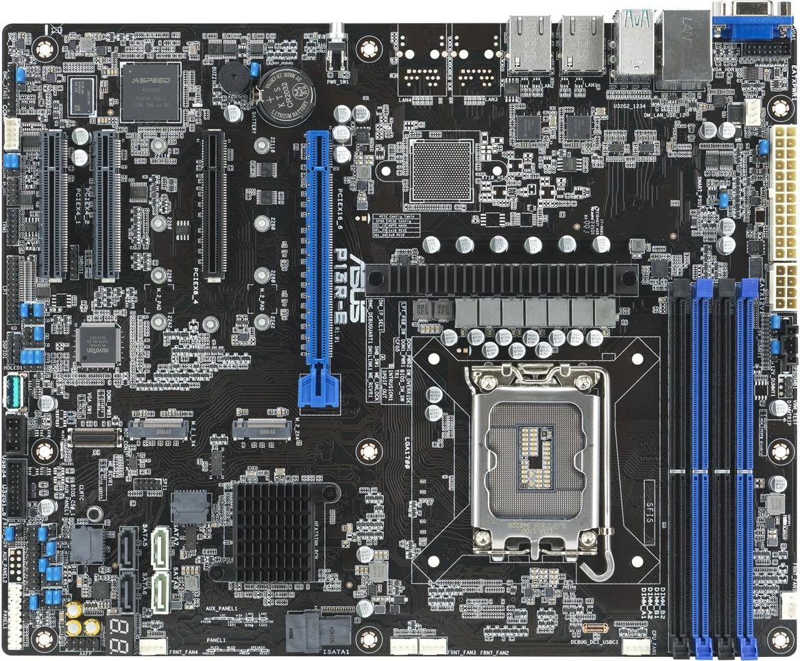 Matična plošča ASUS P13R-E, Intel C266, LGA 1700, ATX, črna