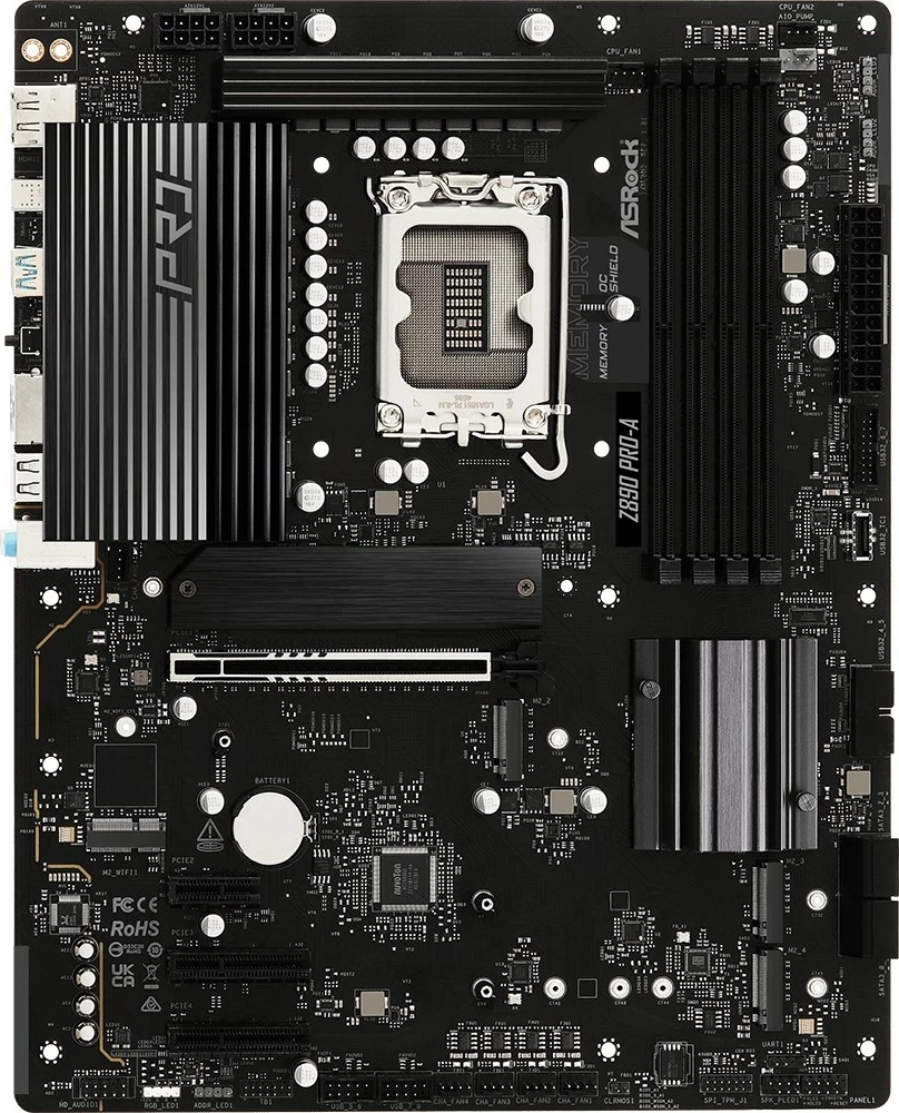 Plošča za matično ploščo Asrock Z890 Pro-A, Socket 1851, ATX
