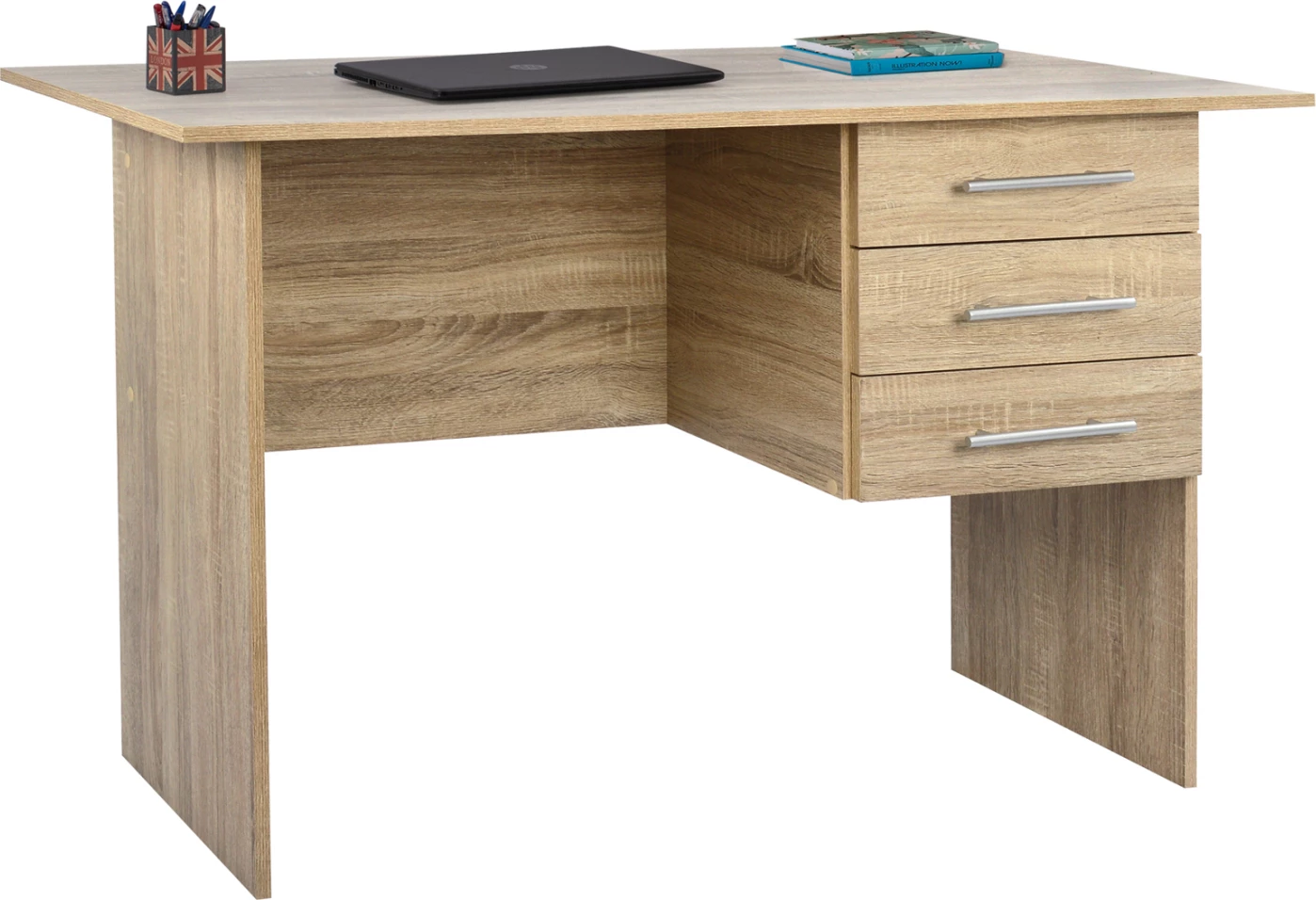 Pisarniško pohištvo iz melamina FH2029.02 s 3 predali Sonama 120x60x76 cm