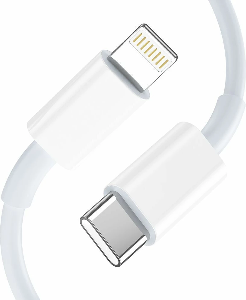 Stenski polnilec z 2 USB-C PD 35W in USB-C na Lightning kablom Tech-Protect C35W, bel