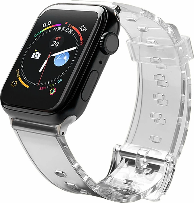Nadomestni pašček za Apple Watch Hurtel, 38/40 mm, TPU, sivo/črn