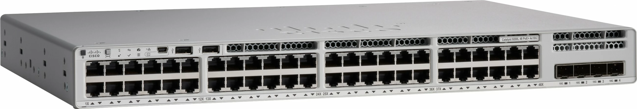 Stikalnik Cisco C9200-48PXG-E, 48 vrat, Gigabit, PoE, siv